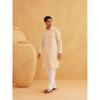 SOJANYA (Since 1958 Men' Cotton Sequence Embroidered Kurta with Churidaar Pyjama