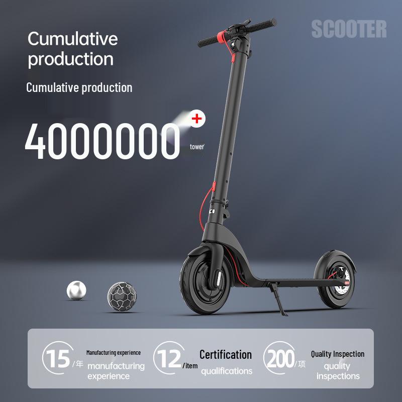 Joy X7 Aluminum Alloy 2-Wheel Long-Range Folding Electric Commuter Scooter for Adults