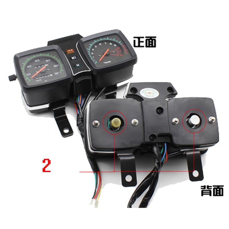 Motorcycle Speedometer for Suzuki Haojue Qingqi Lifan for GS125 HJ125 QS125 QJ125 RPM/Min Speed Meter Clock Instrument K/M Gauge 2 Cables Type