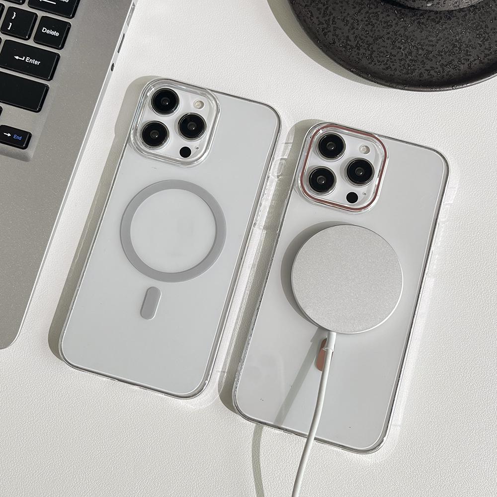 Anti Yellowing Clear Case for Magsafe Mag Safe Iphone 17E 17 E Air 16 Pro Max 15 Plus 14 13 12 11 17Pro 16Pro 15Pro Magnetic Phone Cover Accessories