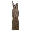 New Autumn and Winter Women's Clothing Suspenders One-shoulder Fashion Straps Sexy Backless Leopard Print Dress for Women