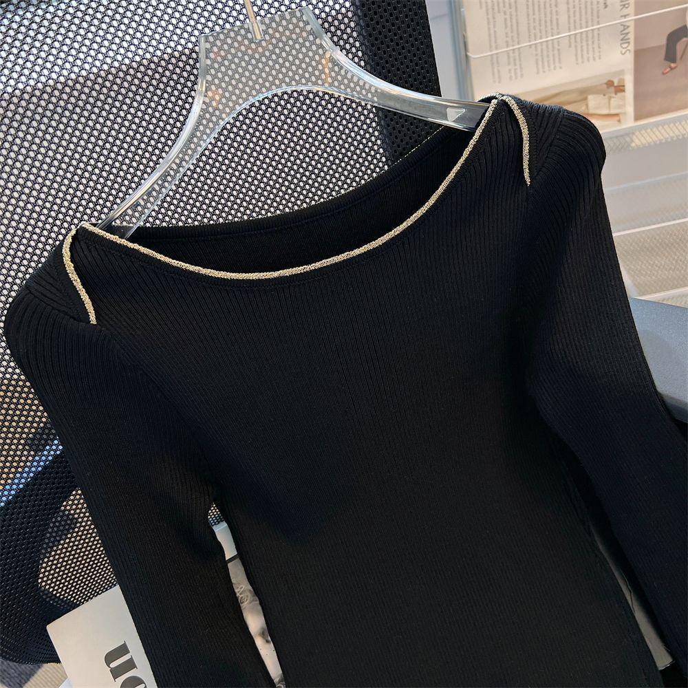 2025 Women's Lace-Up Bell Sleeve Knit Top: Age-Reducing Slim Fit for Autumn/Winter