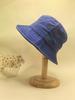 1pc Women Solid Color Washed Bucket Hat, Foldable Distressed Fishing Cap For Outdoor Sunshade, Unisex Style, Suitable For Daily
