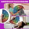Rainbow Sequins Pride Foldable Fan Handheld Fan Folding Hand Fan for Adults Drag Queen Festival Fan Chinese