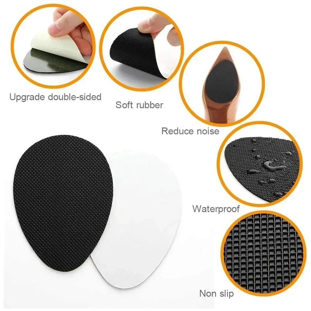 2/20Pcs Wear-Resistant Non-Slip Shoes Mat Self-Adhesive Sticker Forefoot High Heels High Heel Sole Protector Rubber Pads Cushion