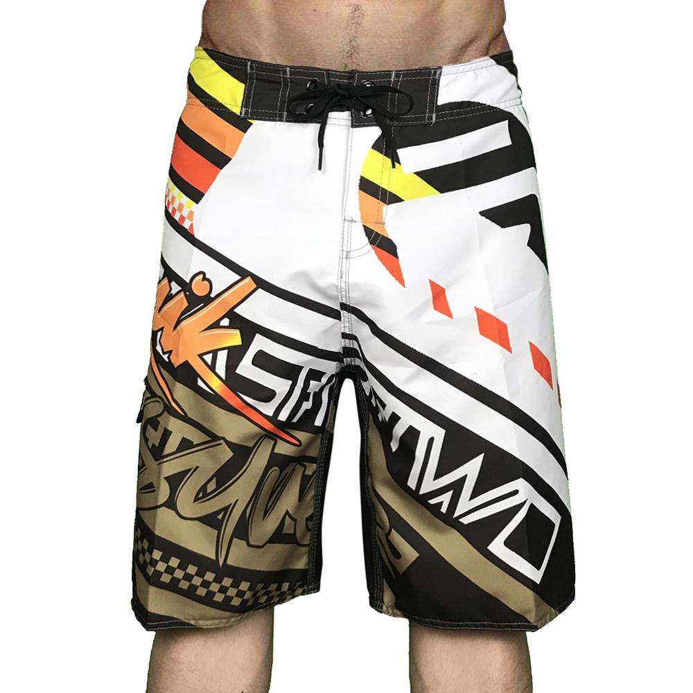 Quick Drying Beach Shorts for Men Surf Beach Shorts Fast Dry Swim Trunks with Bermuda, Fitness Muscle Short Pants, Summer, New,