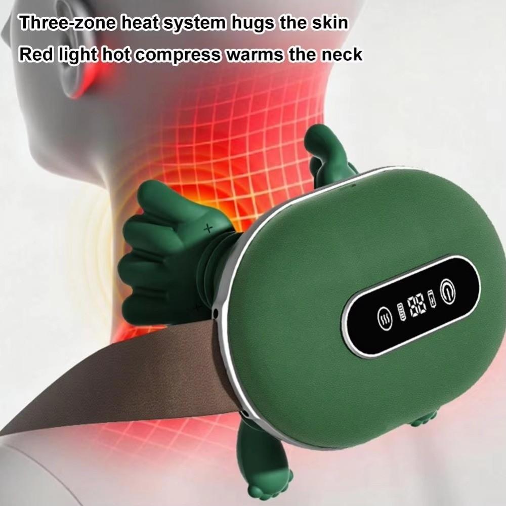 Bionic Kneading Shoulder Neck Massager Heating Compress Simulates Manual Massage Bionic Kneading Massager Digital Display
