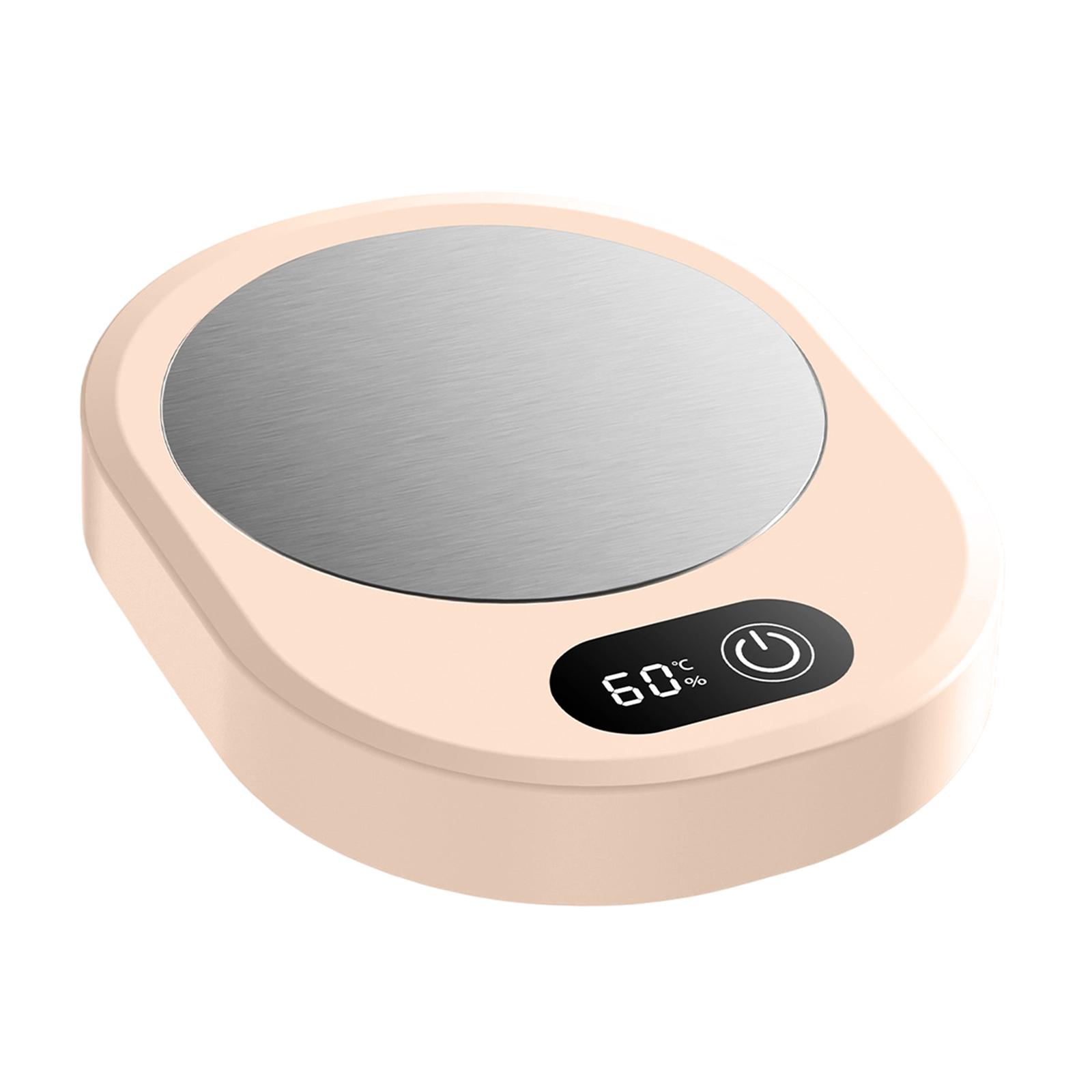 

Smart Coffee Mug Warmer Plate Electric Heated Cup Base for Desk Tea Milk Hot Chocolate for Coffee Table Use рожевий
