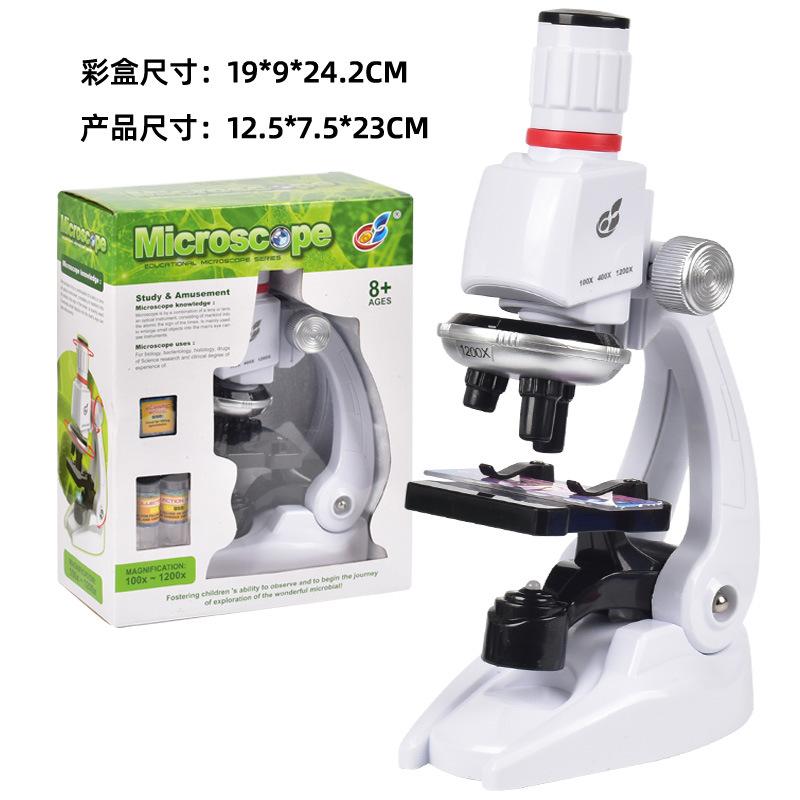 Children Microscope Biology Lab Led School Science Experiment Kit Education Scientific Toys Gifts for Kids Scientist