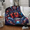 1pc Guitar Dreams Lightweight Flannel Blanket, Comfortable and Warm Blanket, for Office and Camping Sofa Bed, Livingroom131