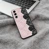 L-Lace Print Pattern Phone Case For Samsung Galaxy A73,A71 A72,A70,A53,A52,A51,Soft Silicone Black Cover