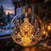 Eingebaute Leuchte Weihnachtsdekoration Warmes Licht Weihnachtskugel Story Ornament Feiertag Heimdeko