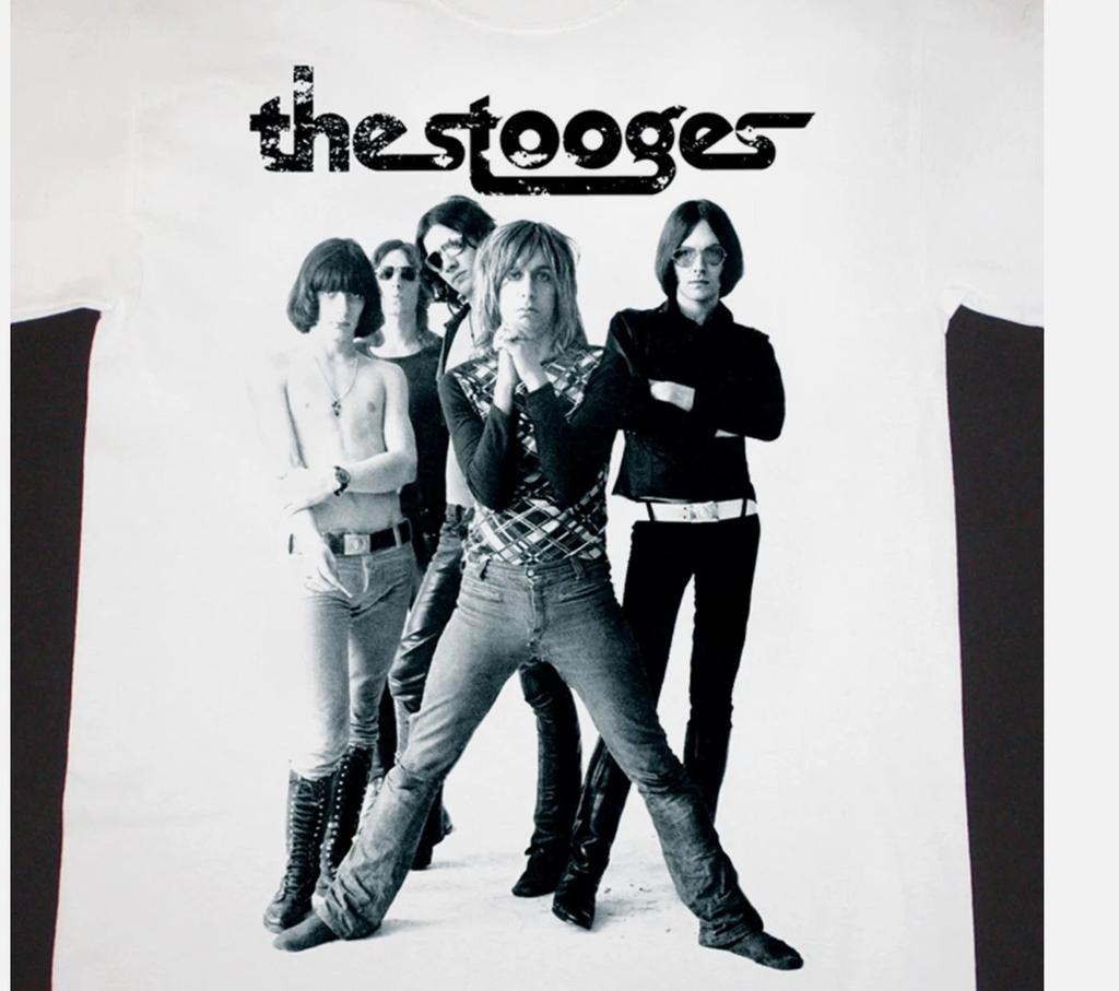 VTG The Stooges rock T-shirt BIANCA Unisex S-5XL