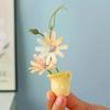 1Pcs Dollhouse Creative DIY Flower Arrangement Decorative Object For Home Kitchen Decoration Mini Ceramics Vase Fridge Magnet