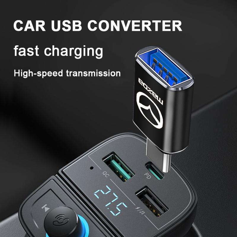 1 Stück Auto USB Typ C Kabel Konverter Ladeadapter Autozubehör Für Mazda 3 6 CX5 2 CX3 CX9 MX5 RX8 Axela Demio MS CX5 2 Axela Demio Atenza MS GH