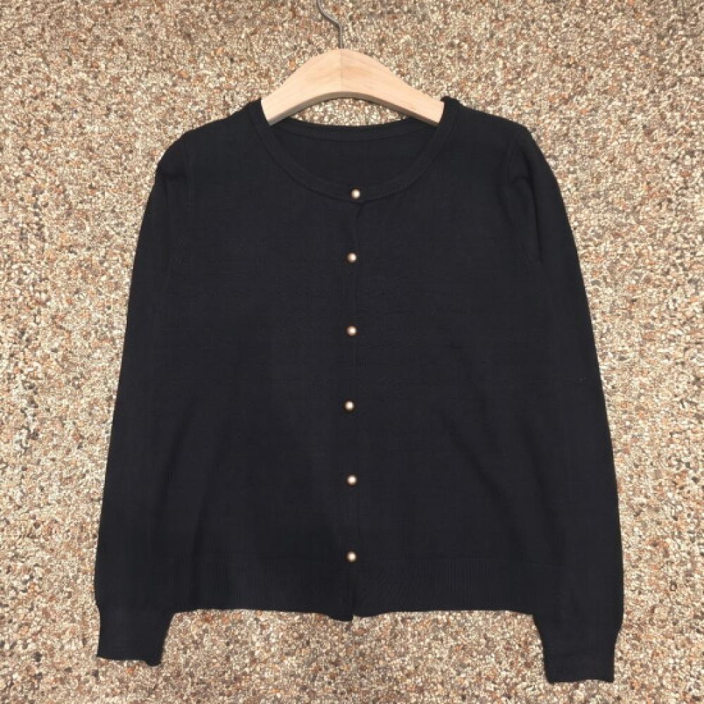 Shop Womens Rd Goldbtnplaindaily Midseasonls knitcaRdigan Black 21ds Wcd260092