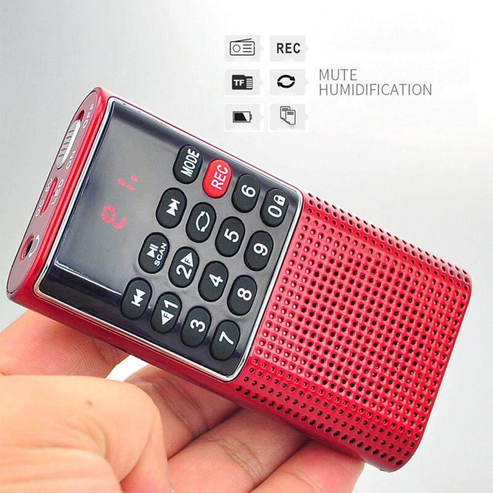 Mini Portable Pocket FM Radio Number key Handheld MP3 Walkman Radios with Recorder Rechargeable Battery For Walkman Go Hiking