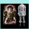Costum Cosplay Stephen King's It Clown Înfricoșător Joker Pennywise Ținute Halloween Cusături Perfecte și Măiestrie Excepțională
