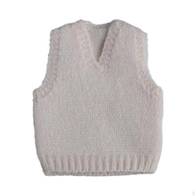 1/ Figure Clothes Doll Knit Sleeveless Vest Mini Trendy Dress Up Miniature Clothing for 6"