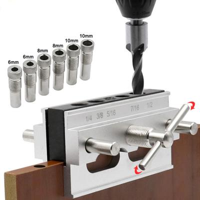 7 Teile/satz Loch Jig Holzbearbeitung Bohrer Guide Puncher Werkzeug Dübel Jig Kit für Bohren Loch