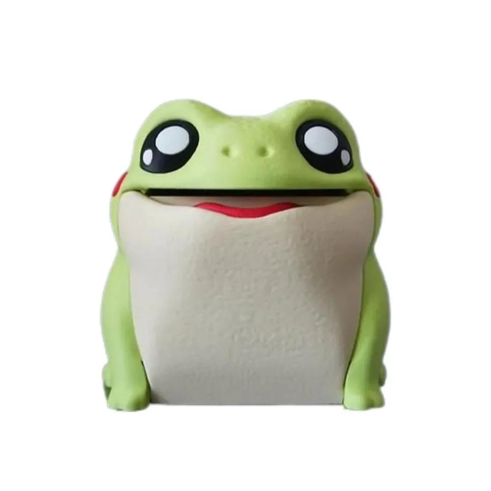 

Cute Frog Interactive Toilet Paper Dispenser Flip Style Cartoon Bathroom Organizer for Home Kitchen