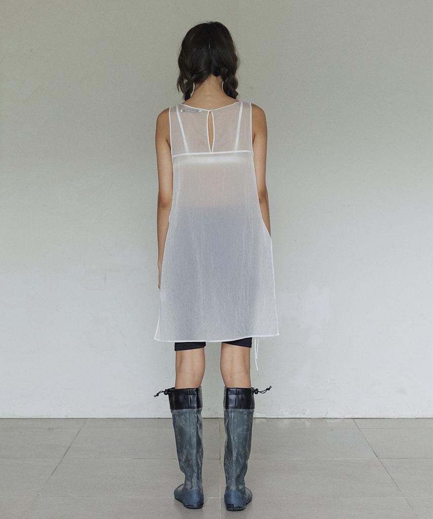 Hocus Pocus Sheer Layered Dress / White