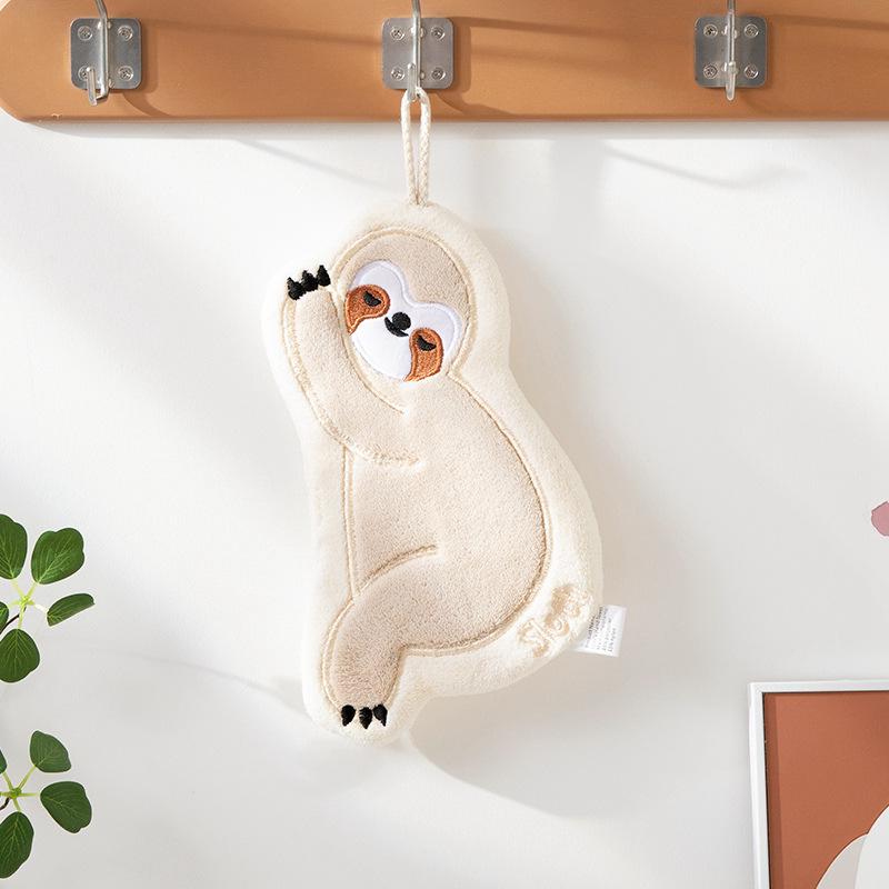 Cartoon Hanging Absorbent Hand Towel - Lint-Free for Bathroom & Kitchen