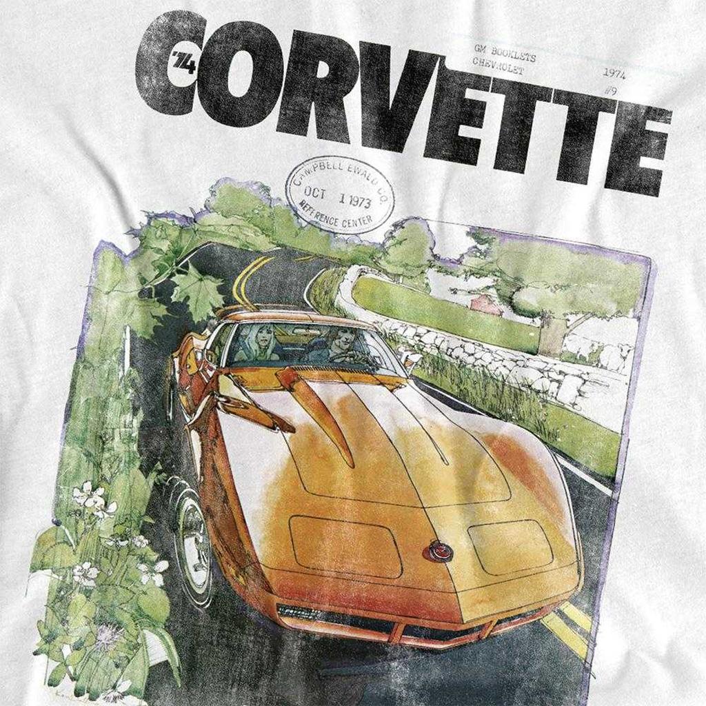Chevrolet Womens/Ladies Corvette Poster Vintage T-Shirt