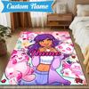 Custom Name Fantasy Friends Aph-mau World Rug Game Carpet, Floor Mat for Bedroom Living Room Entryway Rug,Home Decor Idea Gift for Christmas birthday