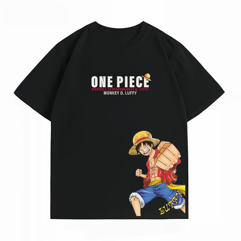 Unisexs Clothing New 100 Cotton Summer TShirt Bandai One Piece Unisexs TShirt Luffy Print Casual Unisexs TShirt
