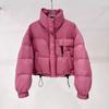Women's Short Korean-Style Stand-Collar Simple Thickened Puffer Coat