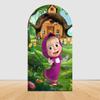 Children's Birthday Theme Party Decoration Arch Backdrop Cover Girl and Bear Birthday Background Decor Baby Shower Supplies