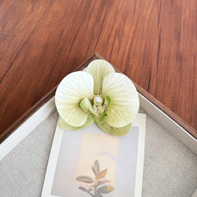 3D realistic orchid hairpin 1 PC butterfly side clip flower atmosphere-themed hairpin with girl Delicate Jewelry