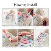 No Tie Shoelaces For Sneakers Elastic Shoe Laces Rainbow Precision Organization Metal Buckle Lock Lazy Shoelace Flat 17 Colors