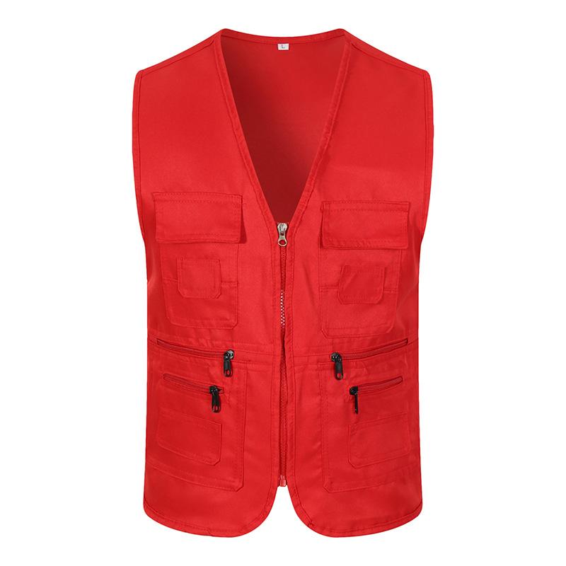 Outdoor Fishing Vest Multi-pocket Vest Men's Volunteer Volunteer Advertising Small Reporter Photography Overalls Vest