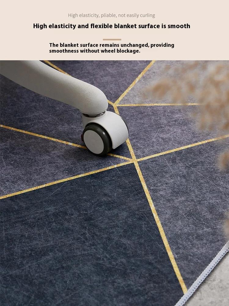 Luxury-Style Geometric Living Room Carpet Anti-Slip And Easy-To-Clean Home Decor For Bedrooms And Study Areas Floor Mat