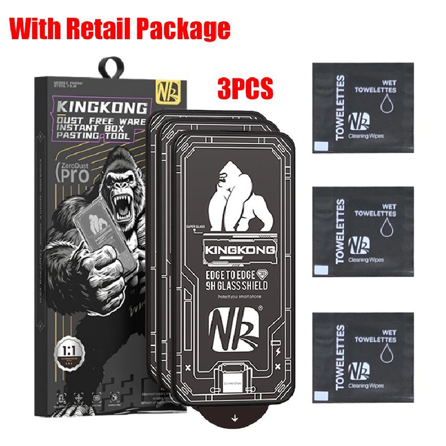 3pcs Magic Box Dust Proof Clear Tempered Glass For iPhone 17 Pro Max Air 16 Pro Max 15 Pro Max 14 13 12 Pro Max Plus 16e Screen Protector