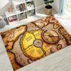 Retro Nautical Map Chart Treasure Map Compass Moto Rug for Bedroom Living Room Sofa Home Doormat Decor,Kids Non-slip Floor Mat