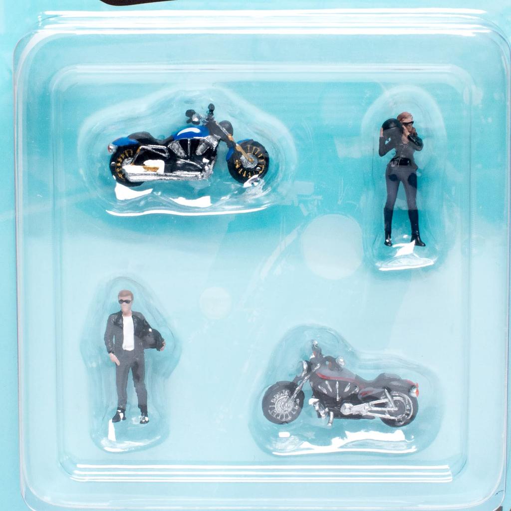 American Diorama 1/64 Scale Figure Moto Mania 2 Biker Set, Mijo Exclusive [Parallel Import]