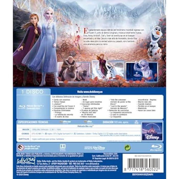 Blu-ray frozen ii - disney - film d'animation - aventure familiale - qualité hd