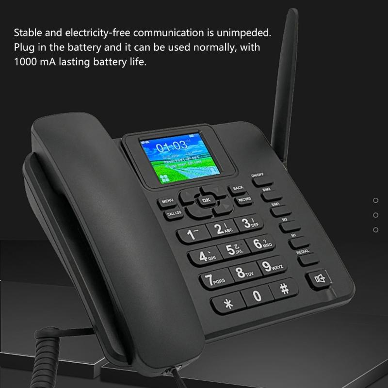 2G Desk Phone 2.4inch Color Display Support Full Netcom with Speed Dials Recording Functions for Trade Shows Home