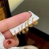 6Pcs/Set Simple Zircon Huggie Hoop Earrings For Women Silver Color Tiny Round Circle Punk Unisex Rock Earring Jewelry Gifts