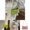 Sophisticated Bowknot Handbag For Women 2024 Summer Street Style Medium Crossbody Bag In Pu Leather