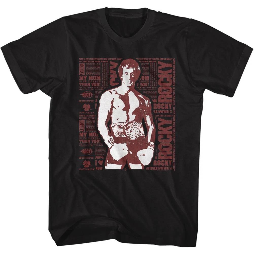 Rocky Newspaper Print Movie Shirt 150