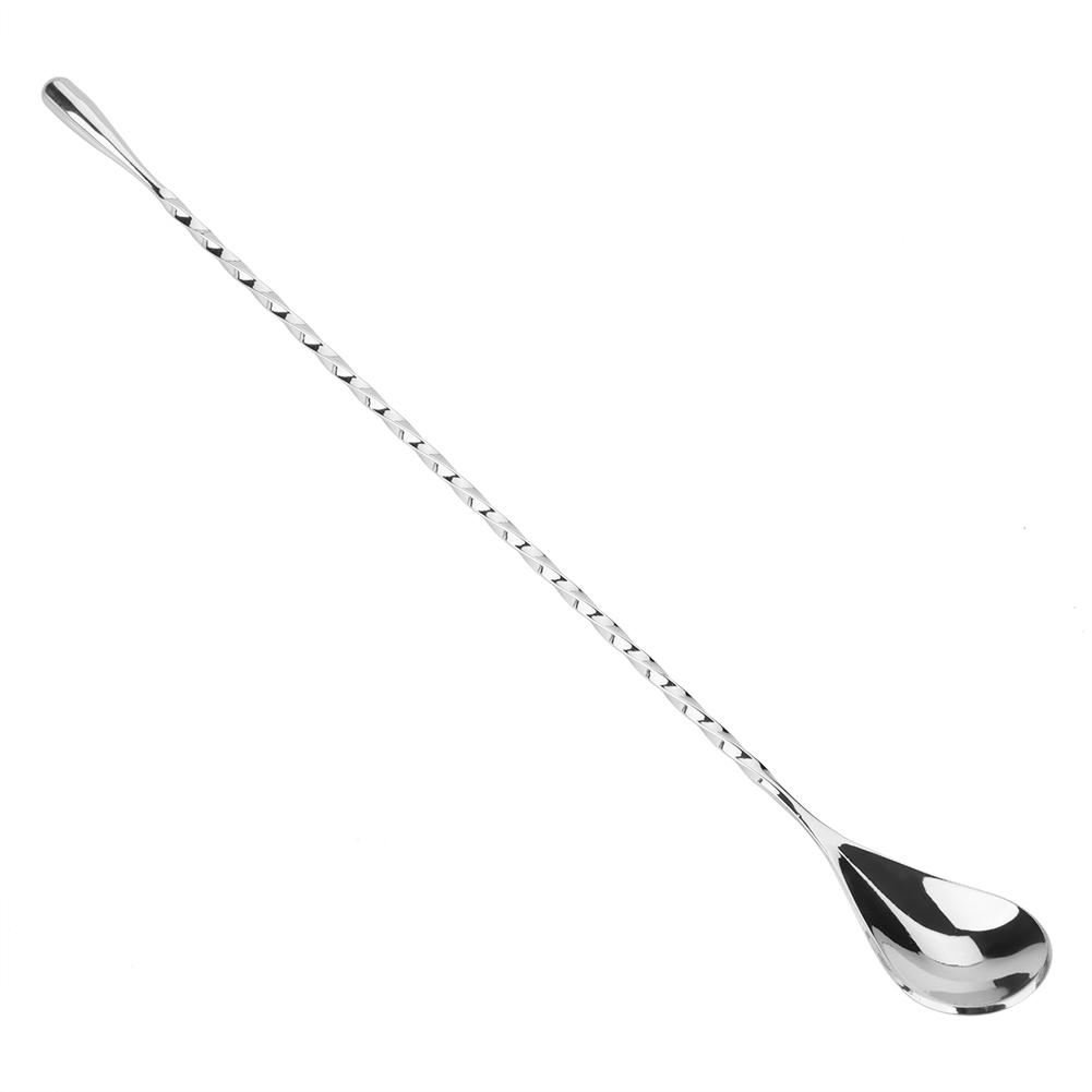 1Pc Stainless Steel Cocktail Spoon Beverage Coffee Mixing Layering Tool with Long Handle
