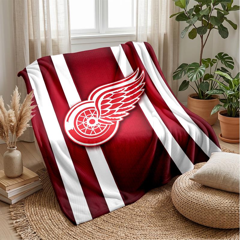 Detroit Red Wings Flanell Fleece Decke Gemütliche Warme Überwurfdecke Für Sofa Bett Reise Ganzjahresgebrauch