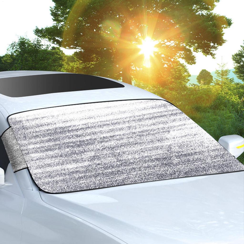 Front Car Window Ice Protection Snow Ice Windshield Cover All Weather Vehicle Sun Block Exterior Anti-Freeze Protector For RVs