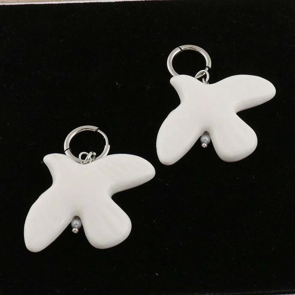 Metal Necklace White Peace Dove Earrings Fashion Pendant  for Women