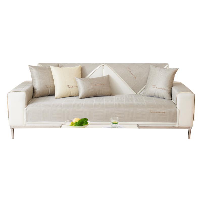 New Summer Ice Silk Mat Sofa Cushion Washable Non-Slip Seat Cushion Simple Sofa Cover Cloth Towel