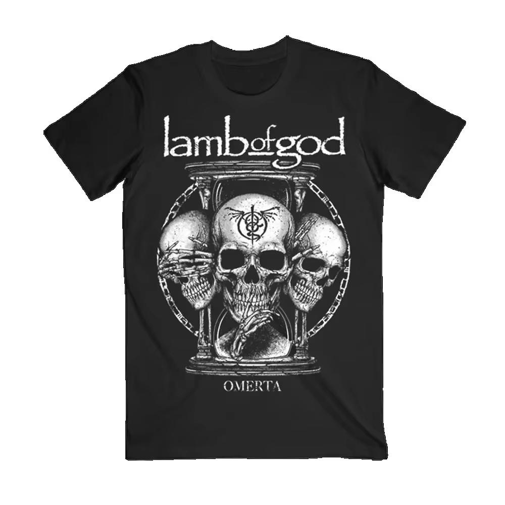 Letnia Męska Koszulka z Graficznym Czaszką Lamb of God Moda Streetwear Koszulka z Okrągłym Dekoltem Codzienna Outdoorowa Koszulki Plus Size Top Odzież Damska